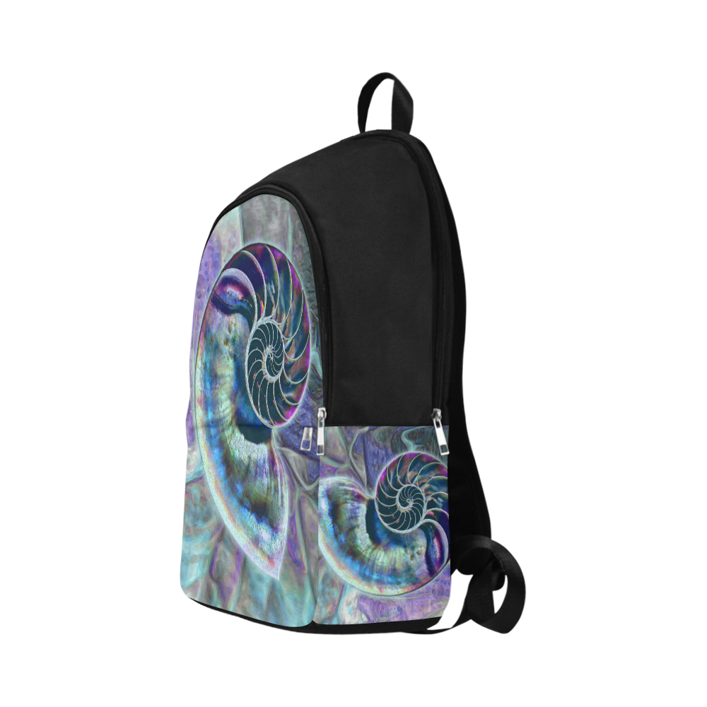 Wonderful Iridescent SHELL SNAIL Fabric Backpack for Adult (Model 1659