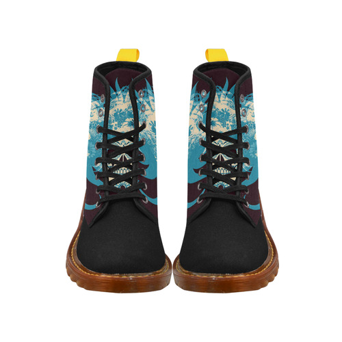 hippie skull C by JamColors Martin Boots For Women Model 1203H