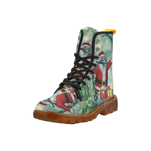Christmas, Santa Claus underwater Martin Boots For Women Model 1203H