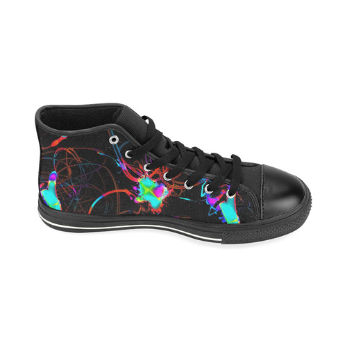 abstract Neon Fun 13 by JamColors High Top Canvas Women's Shoes/Large Size (Model 017)