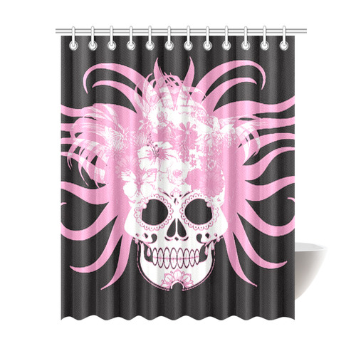 hippie skull D by JamColors Shower Curtain 69"x84"