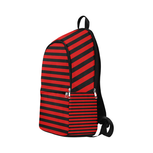 Wide Black Flat Stripes Pattern Fabric Backpack for Adult (Model 1659)