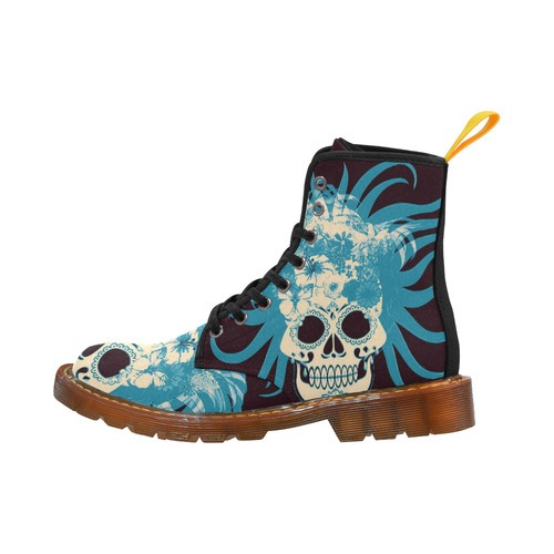 hippie skull C by JamColors Martin Boots For Women Model 1203H