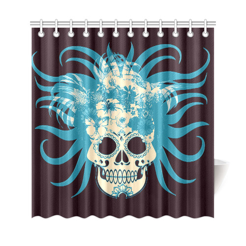 hippie skull C by JamColors Shower Curtain 69"x72"