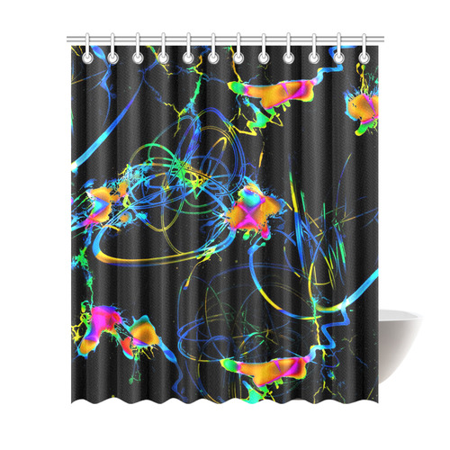 abstract neon fun 11 by JamColors Shower Curtain 72"x84"