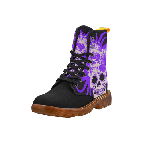 hippie skull B by JamColors Martin Boots For Women Model 1203H