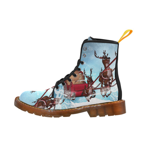 Christmas, funny skeleton with reindeer Martin Boots For Women Model 1203H