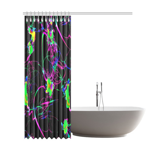 abstract Neon Fun 12 by JamColors Shower Curtain 72"x84"