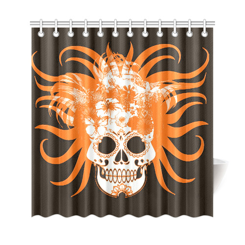 hippie skull F by JamColors Shower Curtain 69"x72"