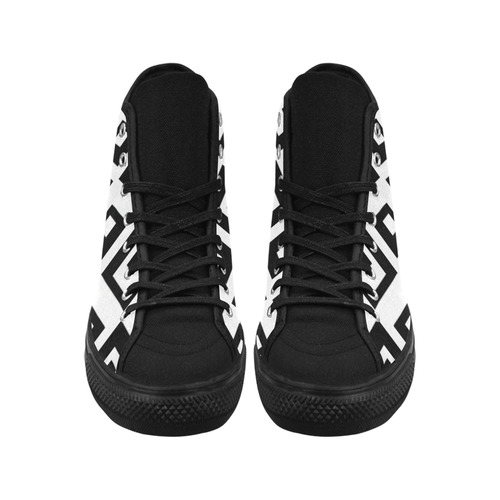 Black & White Cubes Vancouver H Men's Canvas Shoes (1013-1)