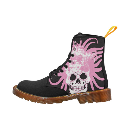 hippie skull D by JamColors Martin Boots For Women Model 1203H