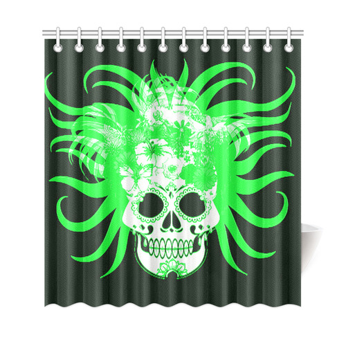 hippie skull E by JamColors Shower Curtain 69"x72"