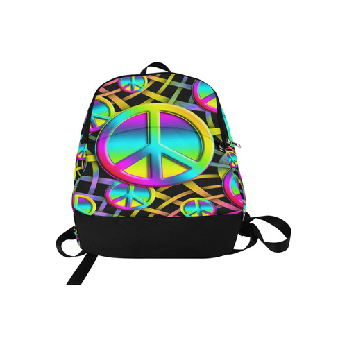 Neon Colorful PEACE pattern Fabric Backpack for Adult (Model 1659)