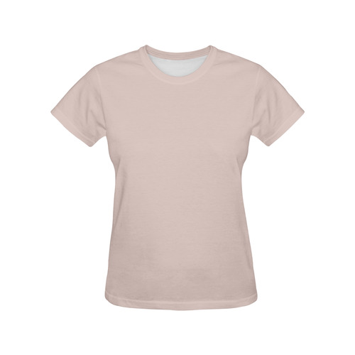 Peach Blush All Over Print T-Shirt for Women (USA Size) (Model T40)