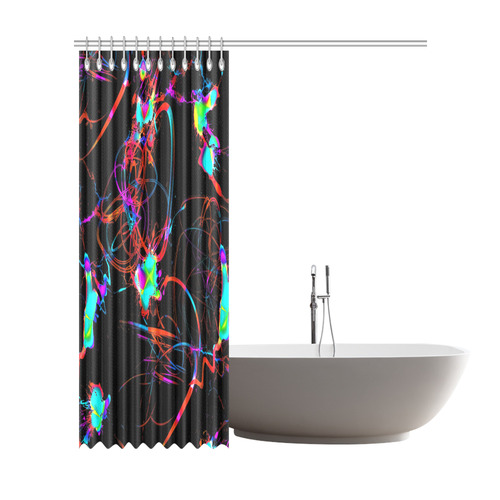 abstract Neon Fun 13 by JamColors Shower Curtain 72"x84"