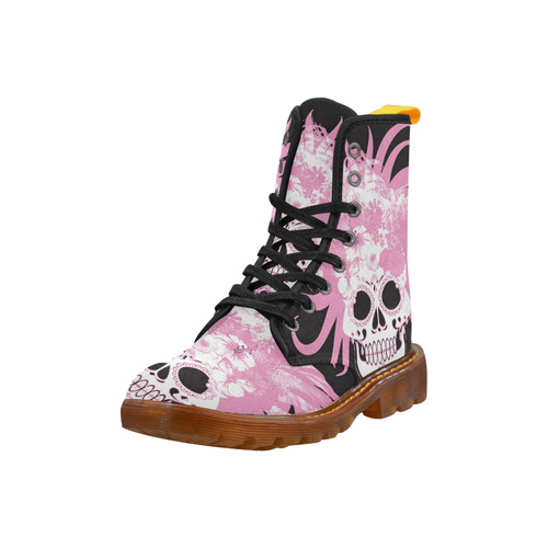 hippie skull D by JamColors Martin Boots For Women Model 1203H