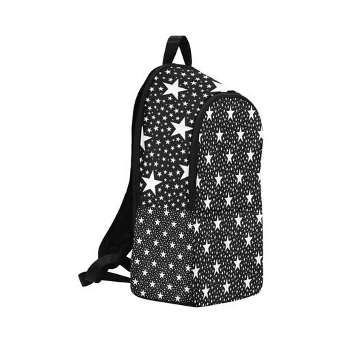 Different Size Stars seamless pattern white Fabric Backpack for Adult (Model 1659)