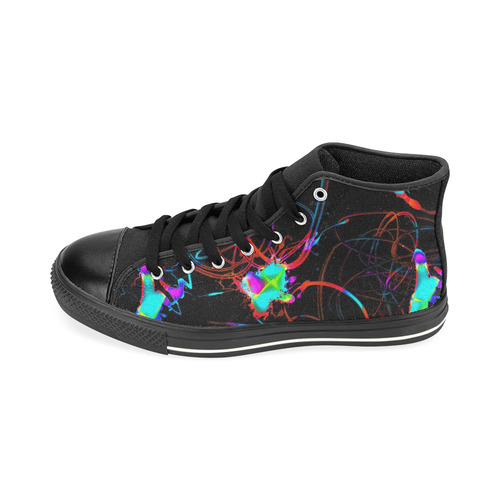 abstract Neon Fun 13 by JamColors High Top Canvas Women's Shoes/Large Size (Model 017)