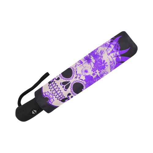 hippie skull B by JamColors Auto-Foldable Umbrella (Model U04)