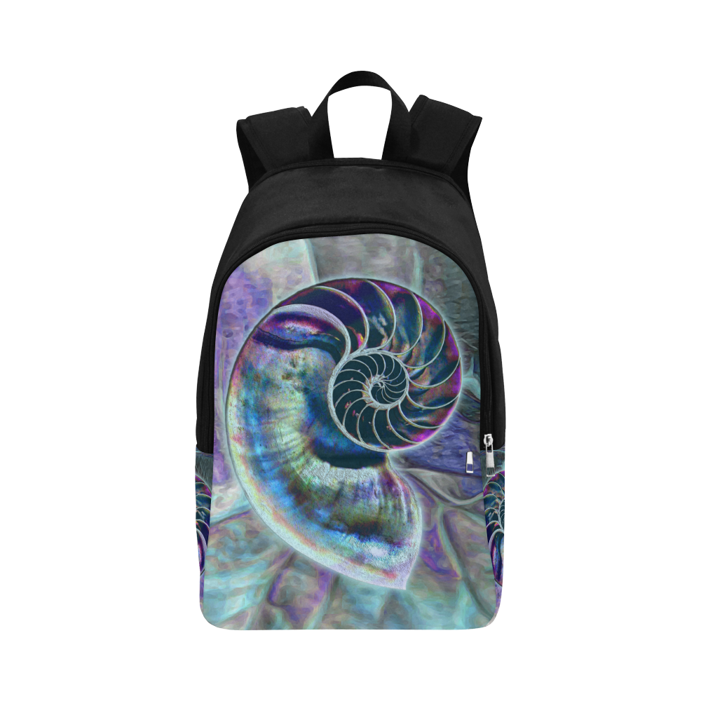 Wonderful Iridescent SHELL SNAIL Fabric Backpack for Adult (Model 1659