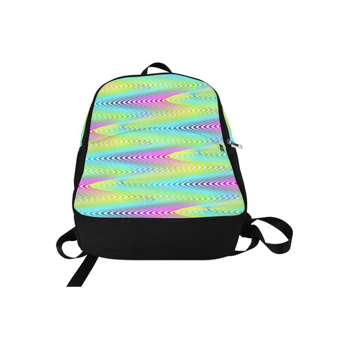 NEON colored WAVES STRIPES pattern Fabric Backpack for Adult (Model 1659)