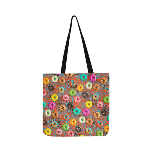 Colorful Yummy Donuts Hearts Ornaments Pattern Reusable Shopping Bag Model 1660 (Two sides)