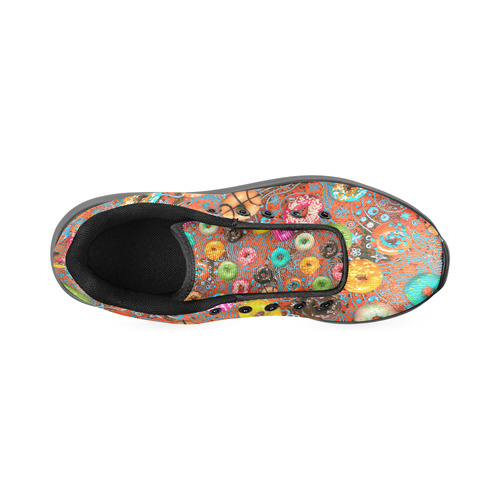 Colorful Yummy Donuts Hearts Ornaments Pattern Men’s Running Shoes (Model 020)