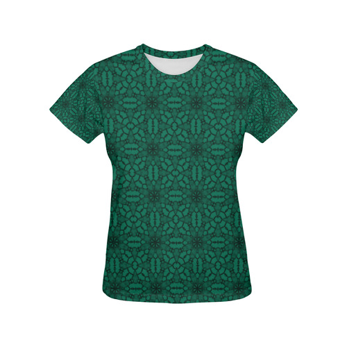 Lush Meadow Lace All Over Print T-Shirt for Women (USA Size) (Model T40)