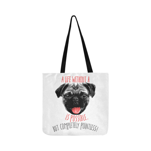 A life without a PUG / carlin is possible but … Reusable Shopping Bag Model 1660 (Two sides)