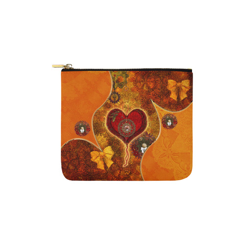 Steampunk decorative heart Carry-All Pouch 6''x5''