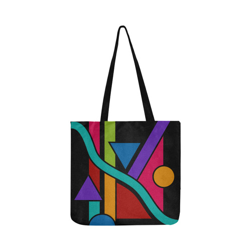 Colored Geometric Art Stripes Triangles Dots Reusable Shopping Bag Model 1660 (Two sides)