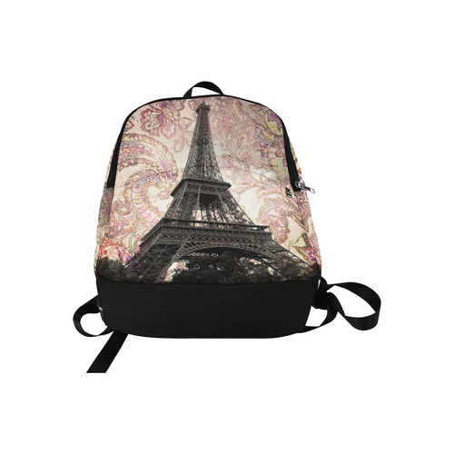 Floral Eiffel Tower Fabric Backpack for Adult (Model 1659)