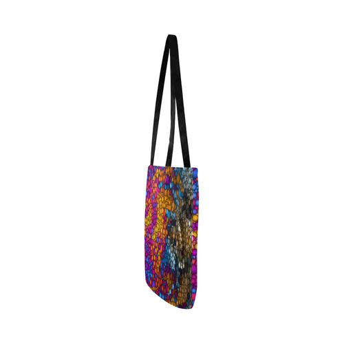 Dotted Gradients Chaos Pattern multicolored Reusable Shopping Bag Model 1660 (Two sides)