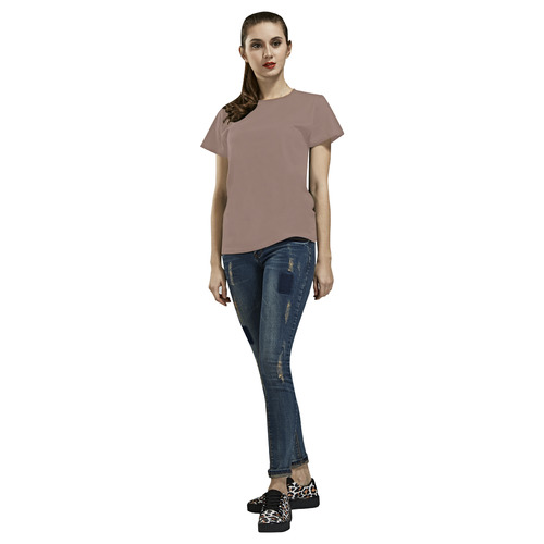 Desert Taupe All Over Print T-Shirt for Women (USA Size) (Model T40)