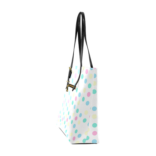 dots on white Euramerican Tote Bag/Small (Model 1655)