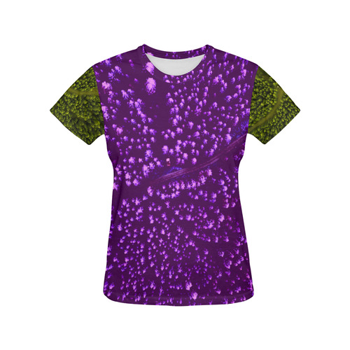 Artistic t-shirt : AREA FOREST purple green