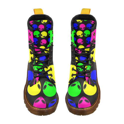 Neon Alien High Grade PU Leather Martin Boots For Women Model 402H