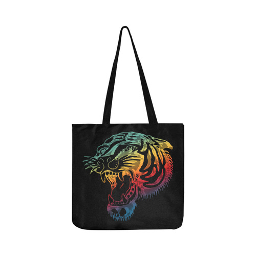 Roaring Tiger Tattoo colored Reusable Shopping Bag Model 1660 (Two sides)