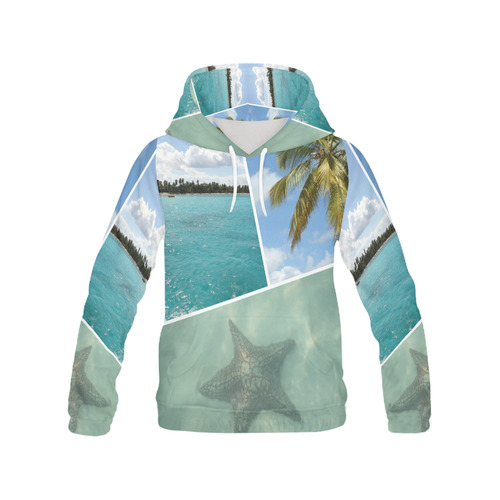 Caribbean Collage All Over Print Hoodie for Men (USA Size) (Model H13)