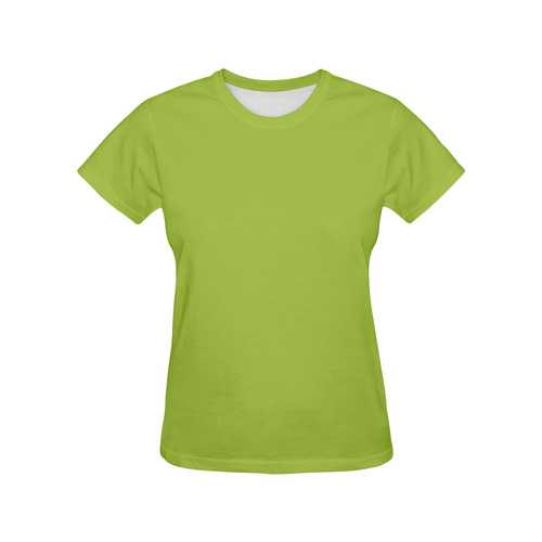 Lime All Over Print T-Shirt for Women (USA Size) (Model T40)