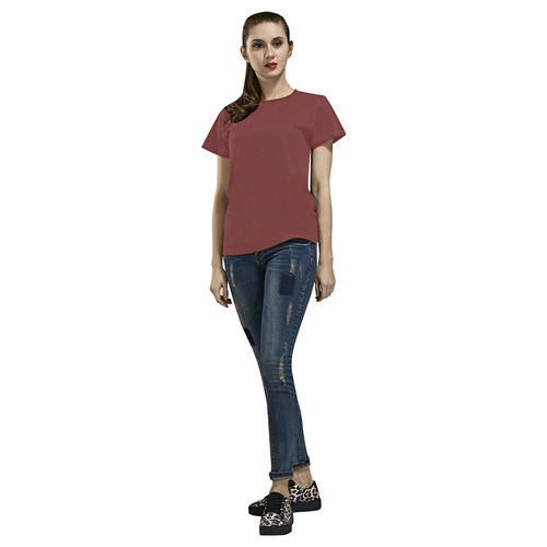 Rosewood All Over Print T-Shirt for Women (USA Size) (Model T40)