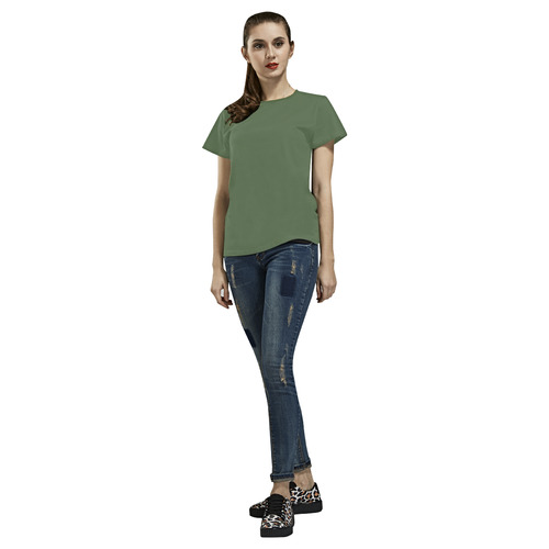 Vineyard Green All Over Print T-Shirt for Women (USA Size) (Model T40)