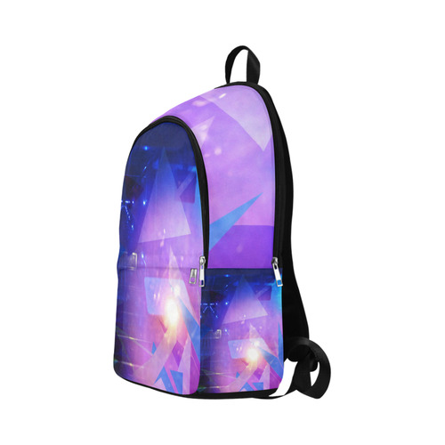 Purple Abstract Triangles Fabric Backpack for Adult (Model 1659)