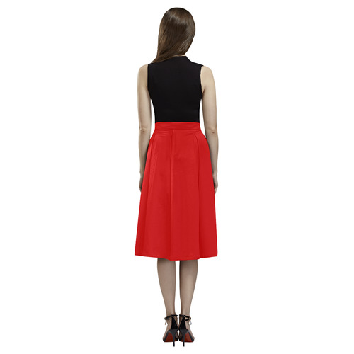Designers Ladies long skirt : Red Aoede Crepe Skirt (Model D16)