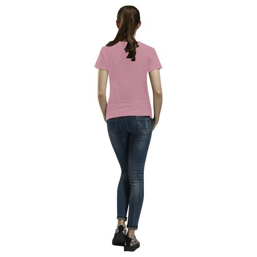 Sea Pink All Over Print T-Shirt for Women (USA Size) (Model T40)