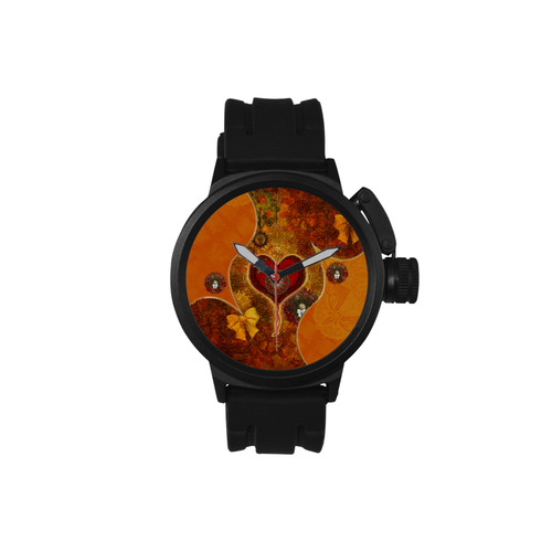 Steampunk decorative heart Men's Sports Watch(Model 309)