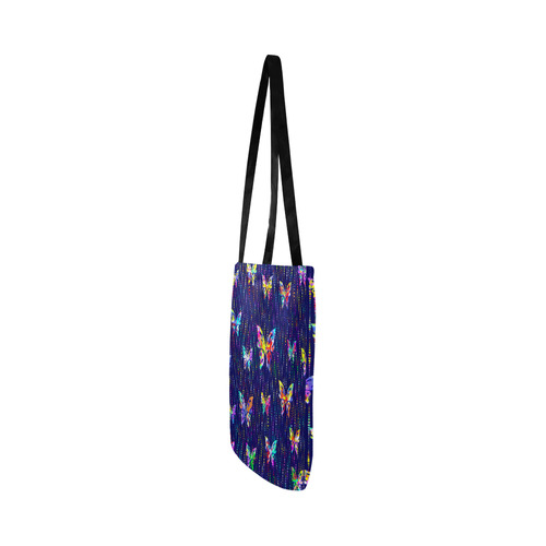 Butterflies On Dotted Lines Pattern Reusable Shopping Bag Model 1660 (Two sides)