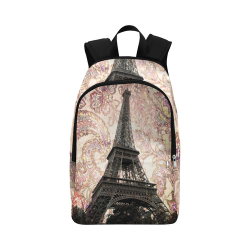 Floral Eiffel Tower Fabric Backpack for Adult (Model 1659)