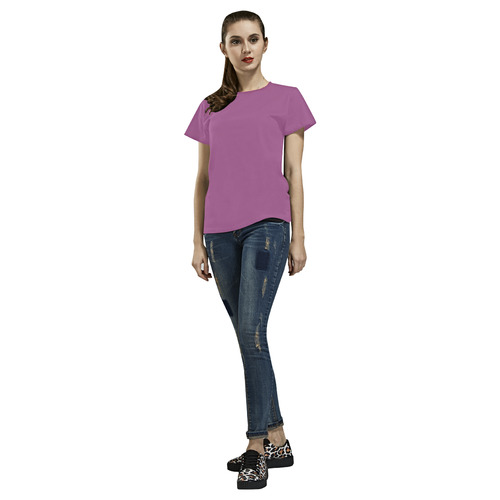 Radiant Orchid All Over Print T-Shirt for Women (USA Size) (Model T40)