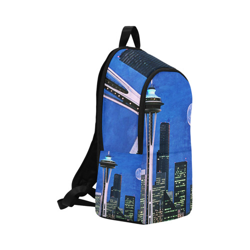 Seattle Space Needle Watercolor Fabric Backpack for Adult (Model 1659)